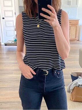 Rachel Zoe Blue and White Striped tank top 💙